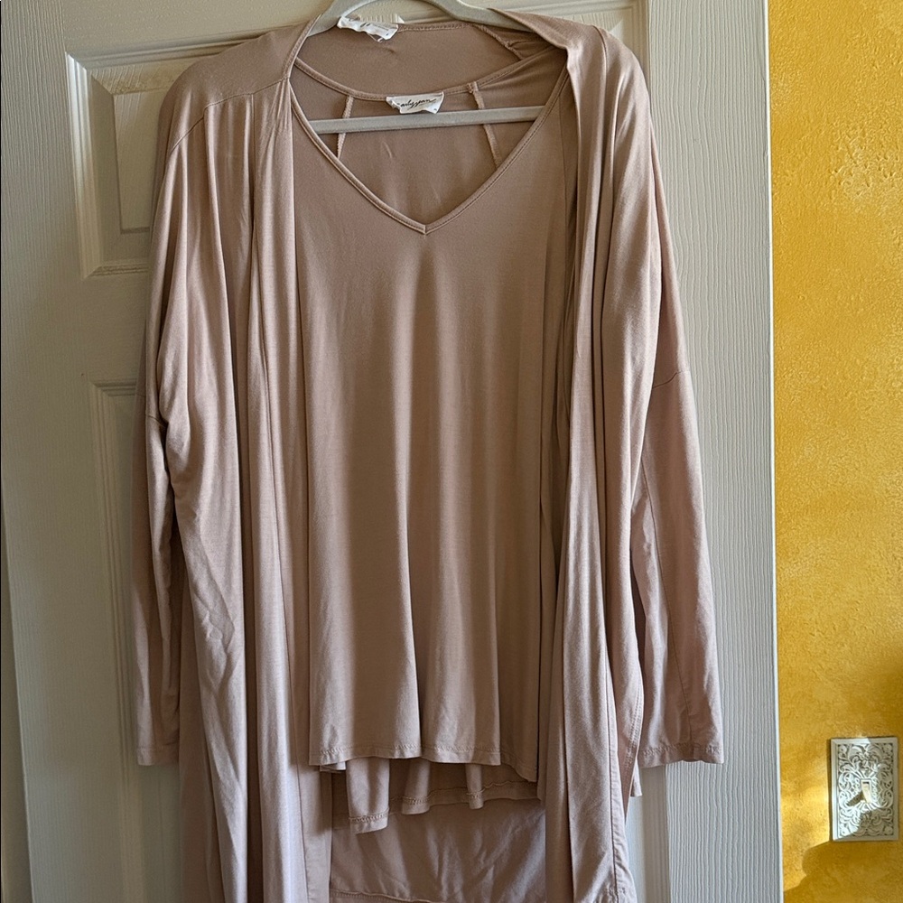 Carly Jean Los Angeles Dusty pink  Knit Set